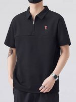 Ami 艾米 海外拉链翻领爆高克重polo！！时尚品味的拉链设计！！春夏不可缺少的时尚搭配New Arrivals！ 时尚品味的拉链设计！！ 胸前打断拼接处理是特别亮眼的！！ 基础