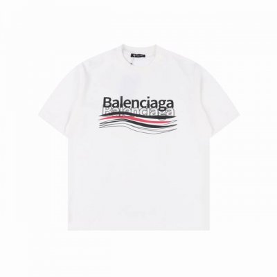 balenciaga 巴黎世家 25Ss 重影多Logo发泡印花短袖T恤 购入原版开模打造 全套定制辅料 所有细节完美还原 定织定染260G纯棉精梳棉面料 洗水