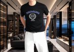 Dg 杜嘉班纳2025春夏新款原单男士圆领短袖T恤 高端定制 时尚百搭 柜台同步售卖 立体刺绣印胶字母Logo图案设计 客供定制进口天丝液氨棉面料，穿着亲肤舒适