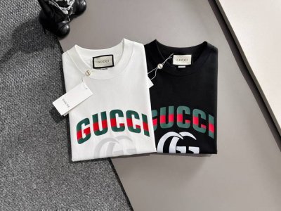 Gucci 古奇 2025年春夏新品上新 三标齐全 冰潮棉圆领短袖T恤 好货不用过多介绍 看细节 专柜码数 M-Xxxl 175 140建议L