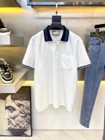 款号8022 Gucc 春夏款polo衫 专柜同款发售 定制面料 质感绝佳 成衣垂括有型 穿着舒适亲肤 重工打造原版Logo 上身效果超赞 原单狠货 男士衣橱必