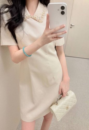 连衣裙 实拍经典简约名媛气质连衣裙 时尚舒适不挑人 上身美美美~大爆款 Sml X L