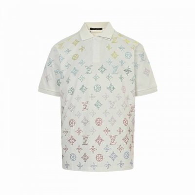 louis Vuitton 路易威登 老花满钻polo短袖 原版定制260G全棉朱地布料 螺纹染色原版一致 灵感来自Monogram系列 满钻图案设计重新演绎经