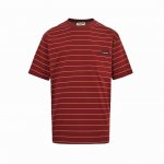 miu Miu 缪缪 25Ss 口袋Logo条纹短袖 原版采用定制丝棉打造 以间色条纹图案织就 立体裁剪 手工红外线画线贴袋 面料都经过浇洗 手感质感更佳 不易