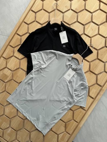 Kolon Sport可隆半拉链短袖男子吸湿体恤亲肤运动打底轻薄速干T恤 衫秋新品高端修身版立领半拉链硅胶标 柜子同步：亲肤舒适易于打理！非常的简洁大气！无论什