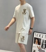 Bbr*巴宝莉25S新款潮人套装.男女同款 经典战马图形烫画视觉冲击力时尚感强 绒感立体烫画工艺.260G纯棉面料柔软舒适 手感舒适透气.微宽松版型.原厂五金质