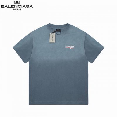 Balenciga 巴黎世家 25Ss 扎染做旧可乐短袖 面料采用进口机器织造而成，布面纹路的独特性创造出完美的成衣效果 面料采用净布260克重 搭配320克1