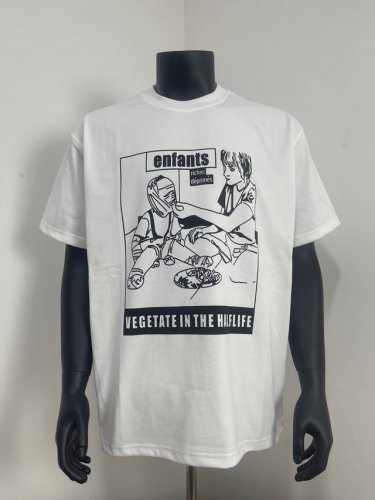 款号470 今年穿富二代一定会暴富Er denfants Riches Deprimes 忧郁的富二代受伤男孩印花短袖 面料采用定织250G32支双股双纱纯棉