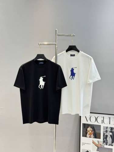 Polo*潮牌25S新款圆领T恤.男女同款～爆款必推胸口定制印花工艺.立体烫绒质感.简单又高级！烫画品牌字母Logo撞色搭配.减龄搭配.色彩搭配时尚好看.整体效