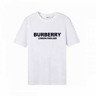 Burberry 巴宝莉经典字母印花短袖 高版本 潮流高街情侣T恤 高克重纯棉面料 亲肤顺滑有厚实感 细节到位 领标手工缝制 费时费力 颜色 白色 黑色 six