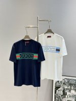 180 Gucc*2025S新款短袖T恤，男女同款！小红书同步.重工刺绣搭配印花.甄选长绒棉纱，260G精纺高支重磅定织定染面料，裁前高温洗水定型，成品再洗柔，