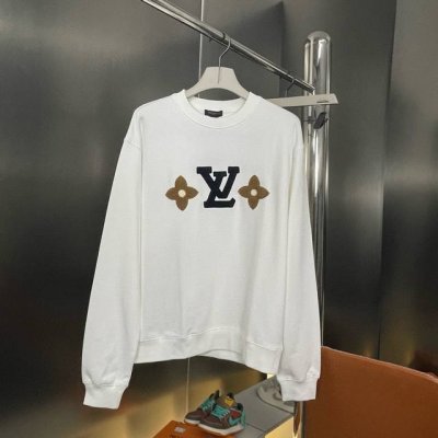 纯原臻品顶级原版复刻长期款 Louis Vuitton Lv 路易威登 25Ss 毛巾绣三花Logo毛圈纯棉卫衣 原版面料高版本高品质网红明星同款 Lv标志加老