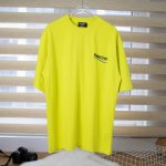 新增色 明黄色 巴黎世家 Balenciage 海浪镶钻工艺纯棉短袖 2025潮牌重磅纯棉，字母印花烫钻， 宽松时尚圆领短袖T恤男女同款。 尺码:Xs～L Xs