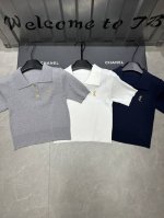 新品上线 款号:23771# #Ys麻花翻领短袖实拍图