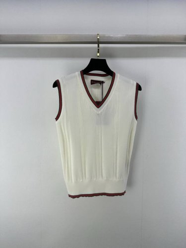 gucc*上新细节 25 春夏新款针织V领背心 间色条纹包边设计 简约时髦大方百搭 精致学院风 2色3码Sml