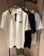 bc-Brunello Cucineli 2025春夏新款男士短袖伊力特针织Polo衫，众多明星都爱穿的时尚百搭单品！胸前Logo皮革超级好看,喜欢经典简约的朋