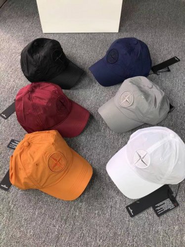上新 Stone Island石头岛 原单夏季机能鸭舌帽轻薄速干面料金属尼龙棒球帽男女防晒帽子 黑色 藏青 橘黄 白色 酒红色 灰色 六色齐发