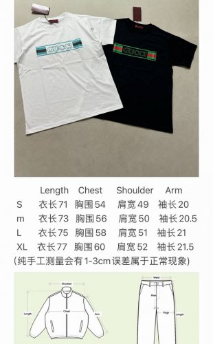 Gucci立体字母印花圆领短袖