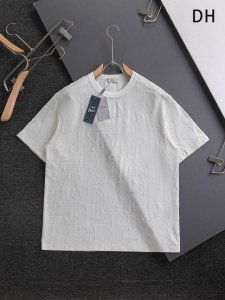 Dior 迪奥 微宽版 Cd 微宽版型S-Xl 25Ss永远不败 经典款 永久精品 专柜永恒经典款 Cd提花满印字母Logo图案 重工艺 男女同款 短袖T恤 棉