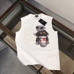 Fendi芬迪 夏季时尚休闲短袖背心 专柜同步胸前奢华顶级品牌装饰图案字母Logo设计 档次极高 定制原版辅料 独特设计 舒适透气 基础色颜色搭经典完美演绎欧洲