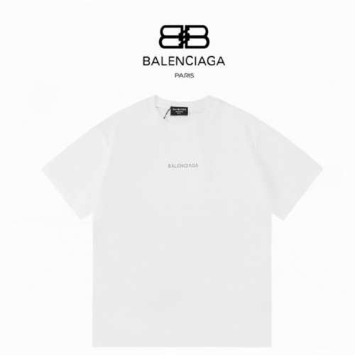 Balenciaga巴黎世家 官网新款烫钻字母 重磅300克双纱短袖 ：白色 ：Xs-L