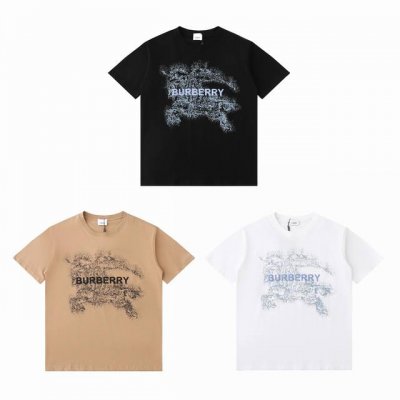 25Ss Burberry 巴宝莉模糊概念战马系列夏季圆领短袖T恤 官网同步 男女同款 面料：原版同步面料280克高支高密 高端品质 独家定制 采用定织定染高克