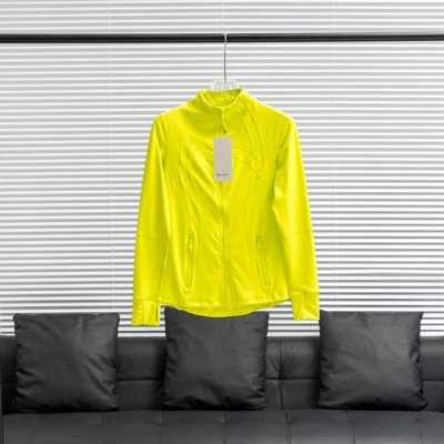 工厂p直供 Lululemon丨露露乐檬Define立领纯色瑜伽服 配色：黄绿色 尺码：2 4 6 8 10 12