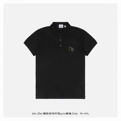 burberry 博柏利 25Ss 镂空战马印花polo短袖 纯棉珠地棉面料经典款polo衫 经典系列 图案装饰让商务休闲风增添了经典的色彩 整体高级简单大方