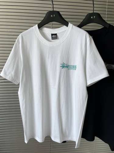 Stussy Fw24 假日系列 Superior Quality Tee pigment Dyed 背面英文Logo印花图案休闲短袖T恤 男女同款 辅料：原版