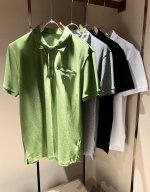 Prad*普*达 2025春夏季新款经典元素短袖Polo衫，经典大方的款式，可以穿十年都还是流行的那种，你一定要收藏几件，难得精致极致的款，你一定要收！好品味的
