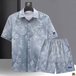 斐乐 独家实拍上新夏季高品质潮流宽松服潮牌学生短袖T恤中提花上衣翻领衬衫两件休闲套装，本季主打，货源充足，放心主推，高端品质，经典设计，做工出色，经典百搭，上身