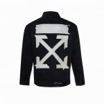 正确版本 顶级复刻 Off White 新款胶带贴布箭头 Ow男女黑色牛仔衣夹克外套 原厂品质 22Fw全新官方领标，背面带防伪技术，真正的过艳版 Off-Wh