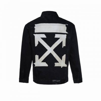正确版本 顶级复刻 Off White 新款胶带贴布箭头 Ow男女黑色牛仔衣夹克外套 原厂品质 22Fw全新官方领标，背面带防伪技术，真正的过艳版 Off-Wh