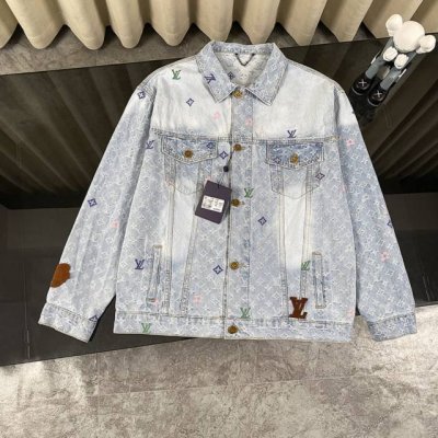 外套 裤子170 跑量款 Louis Vuitton X Tyler 24Ss Lv小花字母刺绣翻领单排扣牛仔外套裤子套装 男女同款 Jj林俊杰｜龚俊｜宋茜｜黄