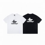 款号 Y093 balenciga巴黎世家 幻影双Logo经典图案印花短袖T恤.砖柜同步.第一时间正品研制 欢印对比面料采用巴黎Zp定织定染全棉双纱紧密棉.采用