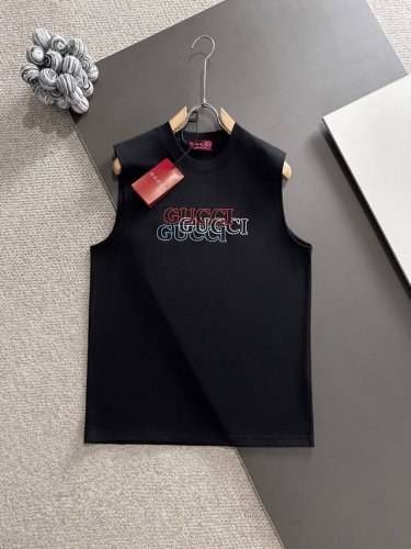 gucci* 市场独家品质 爆款 2025夏款背心上新 原高版本 古驰 面料采用340克高密度定制棉 不变形 不缩水 立体垂感爆表 工艺介绍：前幅采用百灵达叠秀