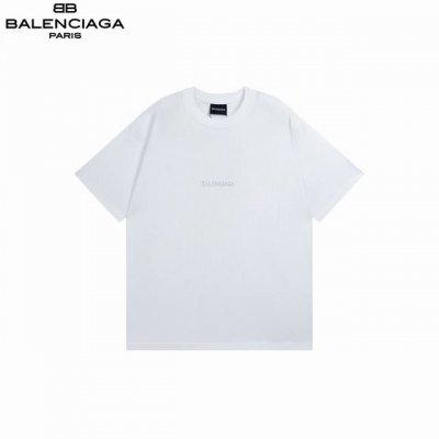 balenciaga 巴黎世家 25Ss前后水钻Logo短袖 面料采用进口机器织造而成，布面纹路的独特性创造出完美的成衣效果 面料采用净布260克重 搭配320