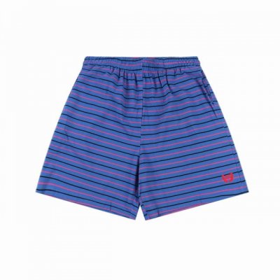 balenciaga 巴黎世家 双B麦穗刺绣条纹短裤 原版开模 棉质珠地面料 胸部饰以艺术作品刺绣 平翻领 刻字门襟纽扣 翻边短袖 全套辅料配备 纯棉质珠地材质