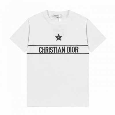 110 女款 隔天到 Dior 迪奥 2025新款 50支双冰爽棉170G面料 品牌刺绣字母Logo印花标识 官方同步 高版本 时尚个性 百搭潮流 纯原品质 原
