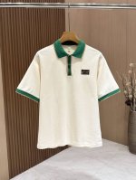 gucci 古奇 重磅推荐！春夏新品，专柜在售，顶级品质，棉质网眼珠地面料翻领短袖，客供定织100%纯棉网眼珠地面料，面料表面排列均匀整齐的纹理，透气性和散热排