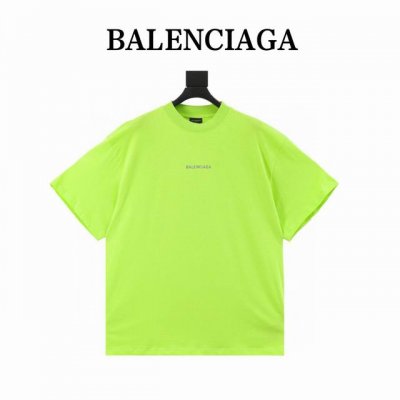 balenciaga 巴黎世家 字母前后刺绣短袖 独家定织定染布料 质感柔软舒适 前后幅巴黎英文字母Logo刺绣 刺绣饱满 Os落肩宽松版型 春夏最新砖柜同步