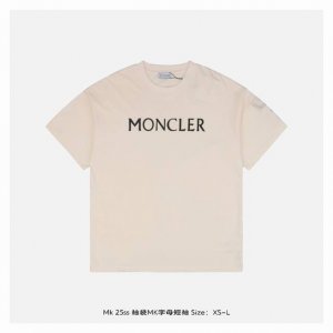 moncler 蒙口 25Ss 袖袋Mk字母短袖 面料采用280克重精梳棉 定制32支1*1螺纹 成衣两遍水洗处理 面料舒适亲肤无异感 定制定染面料 纺织密度高