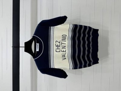 上新原单高端品质 Valentin*2025春夏最新系列！圆领条纹针织短袖上衣！定制羊毛纱线材质 细腻肌理 柔软舒适 圆领针织短袖裁剪 通体细密针织 螺纹包边增