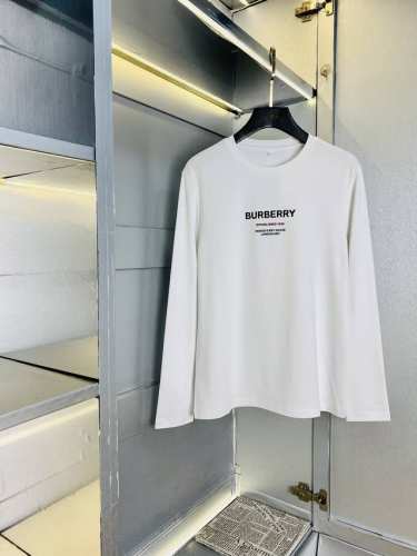 可穿230斤胖子福音码数:M-5Xl 巴宝莉Burberry 原单品质 2025最新款 长袖打底衫长袖T恤 精选专柜订制顶级丝光棉进口面料 所有细节做工完美1比