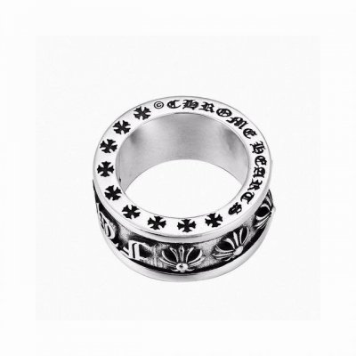 Chrome Hearts 克罗心古文字旋转戒指 旋转起来很炫酷，超解压，玩酷必备单品。无敌细节，看实拍！ 顶级泰银工艺！别具一格的质感和色泽，使首饰粗犷而古朴