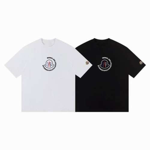 款号：M1017 Moncler 蒙口 官网同款印花图案 双纱纯棉短袖 - 260G双纱纯棉顶级面料 手感柔软 百分百纯棉独家出货 定染硫化黑无尘处理面料 -面