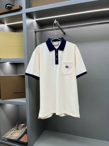 GuccⅠ 古驰 口袋刺绣新款polo衫 原版面料 原版订制辅料 官方同款 采用210克纯棉珠地面料，定制 同缸染面料 手感非常舒服爽滑 版型挺阔有型 一线品牌