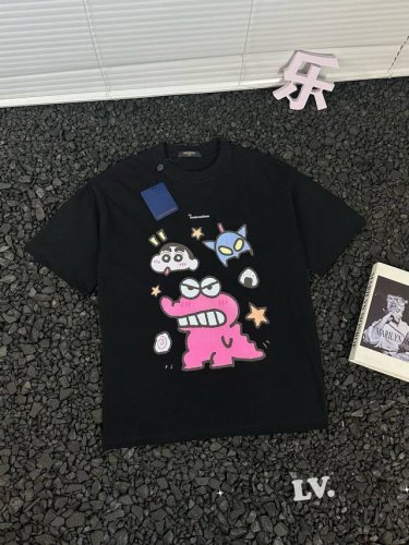100 - Louis Vuitton/路易威登 Lv24Ss夏款童趣卡通涂鸦印花短袖T恤 - 热度款Tee！潮男潮女必备单品！可随意穿搭！对色对位直喷工艺！图