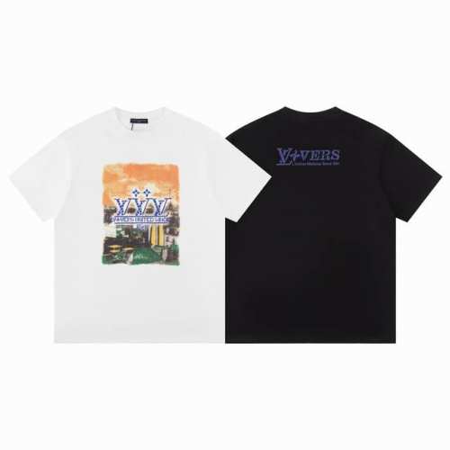 款F14 Lv Lv 黄昏烫钻印花圆领短袖 洗涤建议：反转放入洗衣袋中快洗，避免长时间侵泡！ 采用15S平织优质棉，克重280G。面料采用平纹组织方式织造的品质