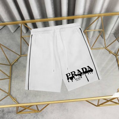 prada 普拉达印花纯棉短裤卫裤 1:1对版面料380克毛圈高克重百分百纯棉 提前做过预缩水1×1双纱洗一辈子都不会变形的 男女同款 官网细节 阴影字母Log